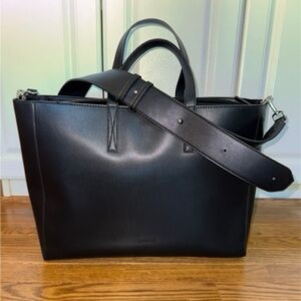 CALPAK Black Leather TOTE Bag
